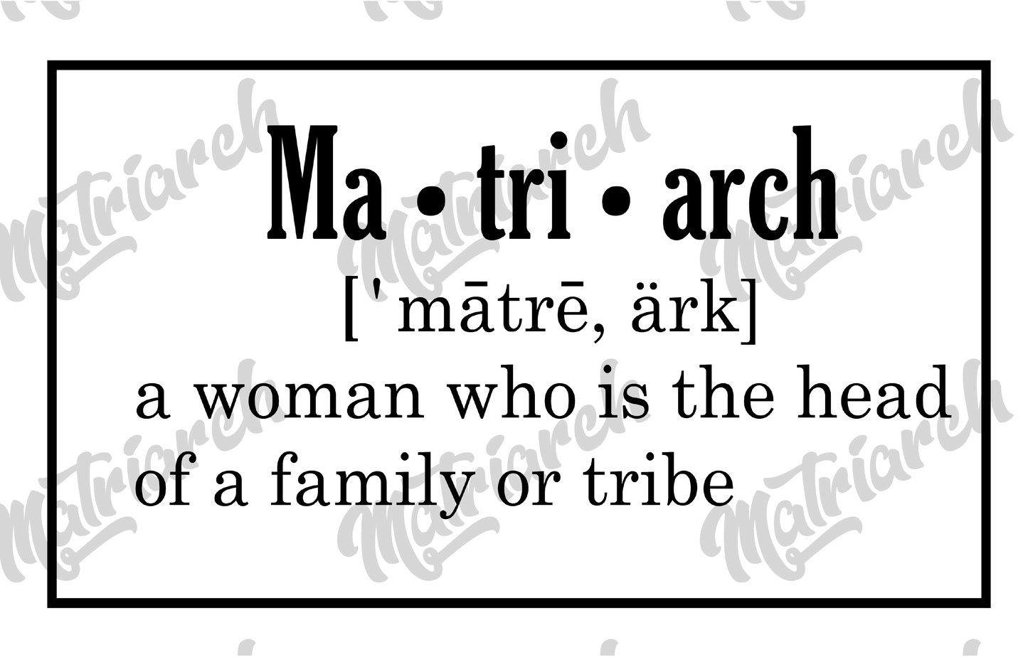 The Matriarch "OG" Tee