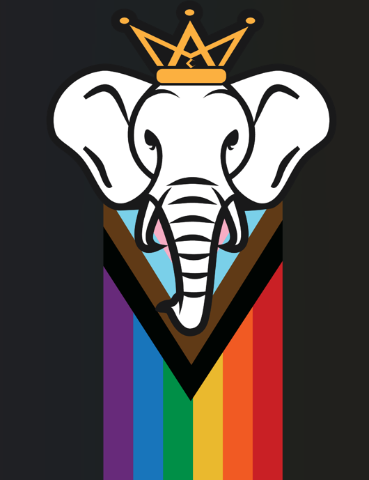 Matriarch Progress Pride Elephant Flag Tee